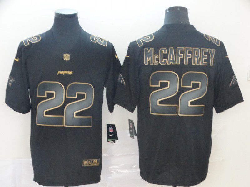 Men Carolina Panthers #22 Mccaffrey Nike Vapor Limited Black Golden NFL Jerseys->oakland raiders->NFL Jersey